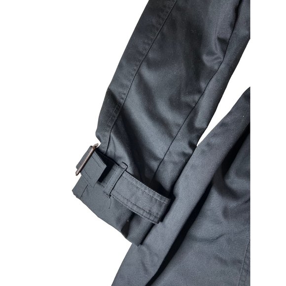 (Sold)Merona Water Resistant Black stylish Trench Coat (XL) - Picture 3 of 9
